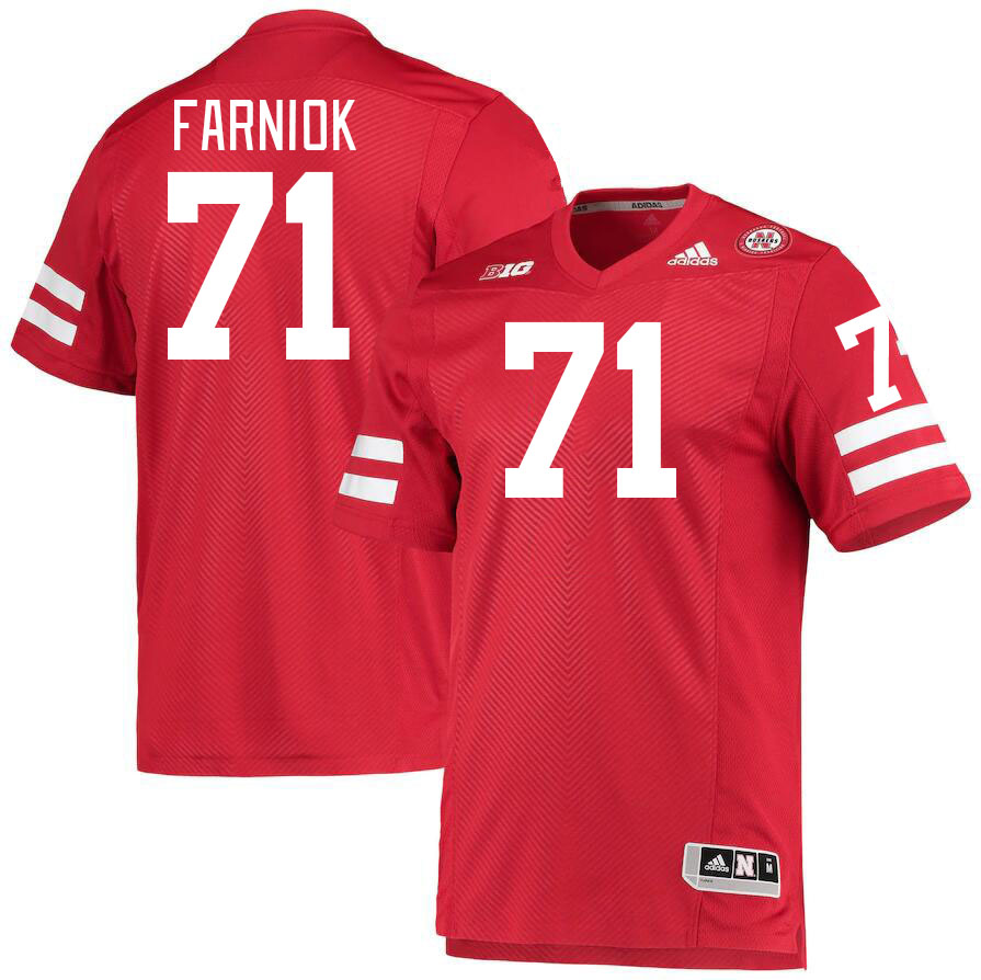 #71 Matt Farniok Nebraska Cornhuskers Jerseys Football Stitched-Red